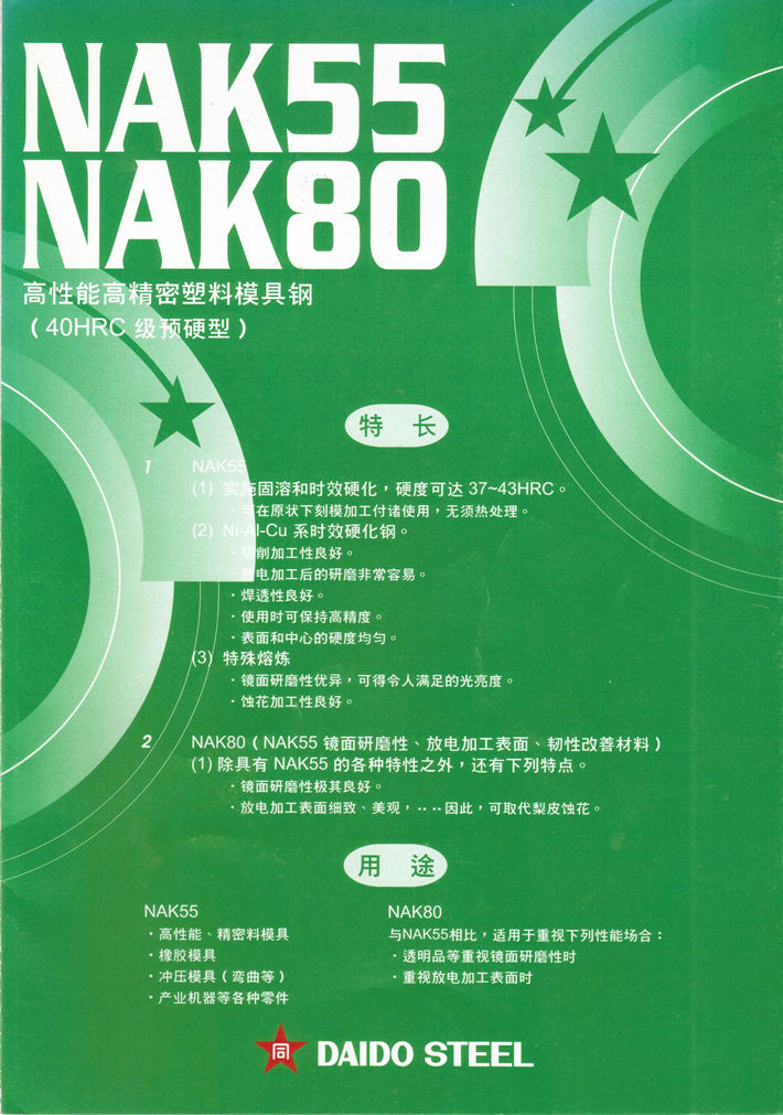 日本大同NAK80/NAK55